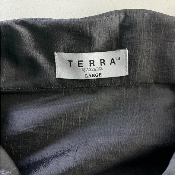 Terra SJ Apparel Jacket Size Large Gray Metallic Wired Collar Art to Wear Pocket - Picture 7 of 9